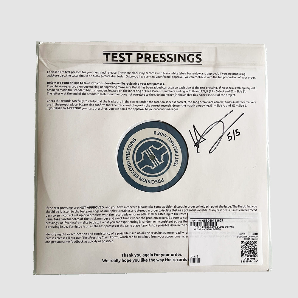 Peace, Love & Loud Guitars (2024 Remix) - Test Pressing - Only 5 Made - Only 1 Left - Signed and Numbered with Certificate of Authenticity