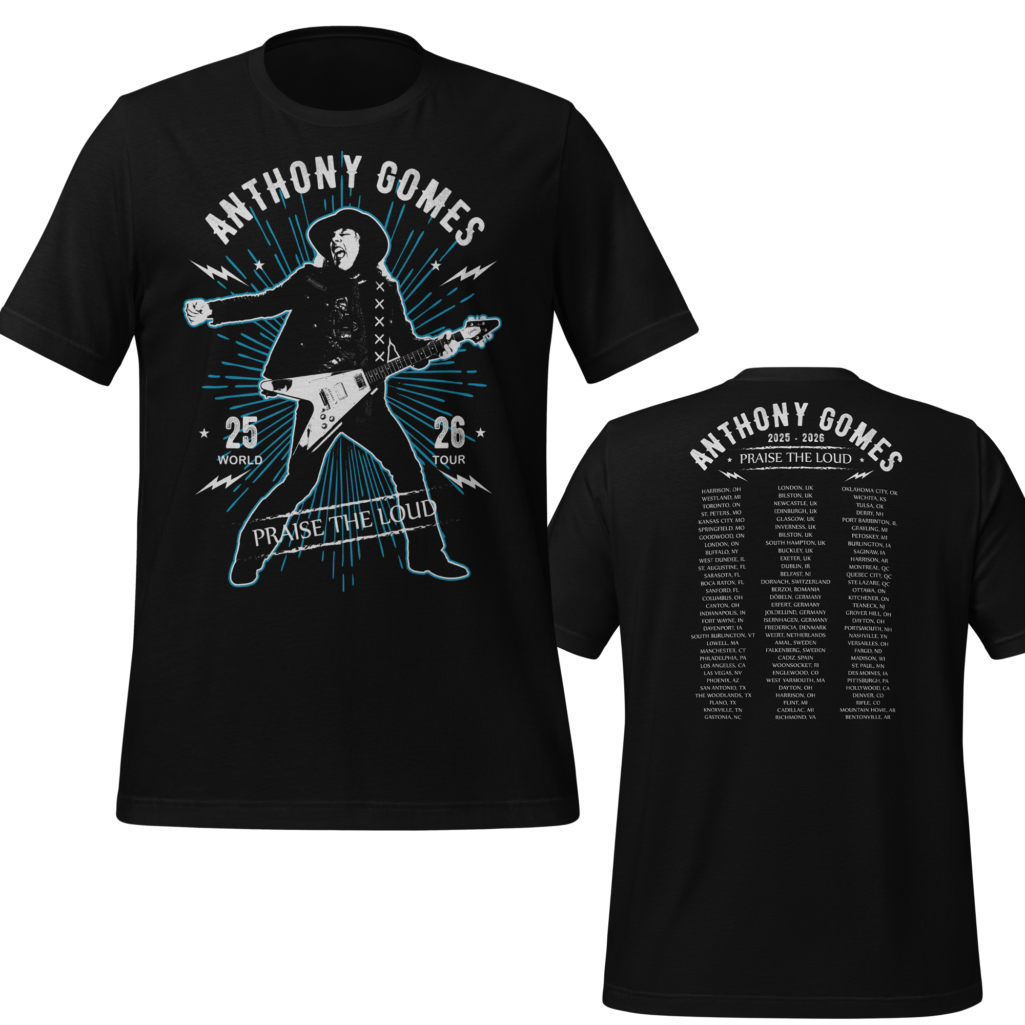 PTL Unisex Tour T-Shirt - Tour Dates On Back (S - 2XL)