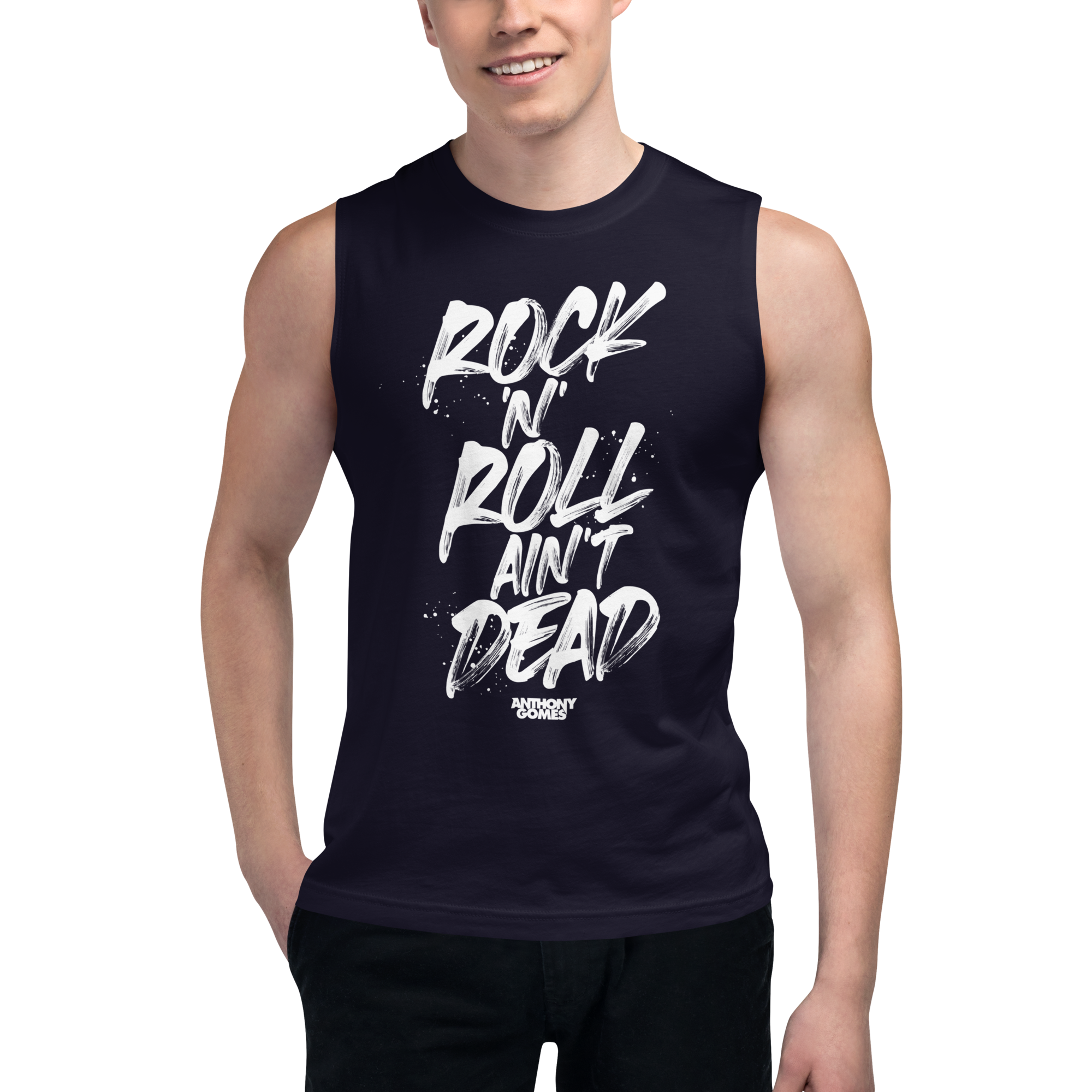 Rock N Roll Ain't Dead Muscle Shirt