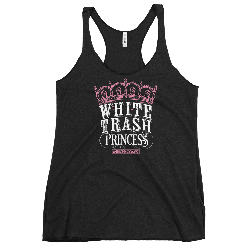 Women's White Trash Princess Racerback Tank (Available in 3 Colors)
