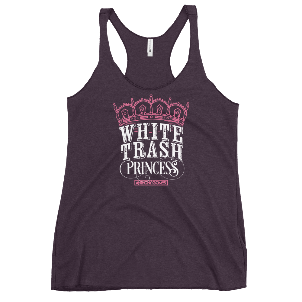 Women's White Trash Princess Racerback Tank (Available in 3 Colors)