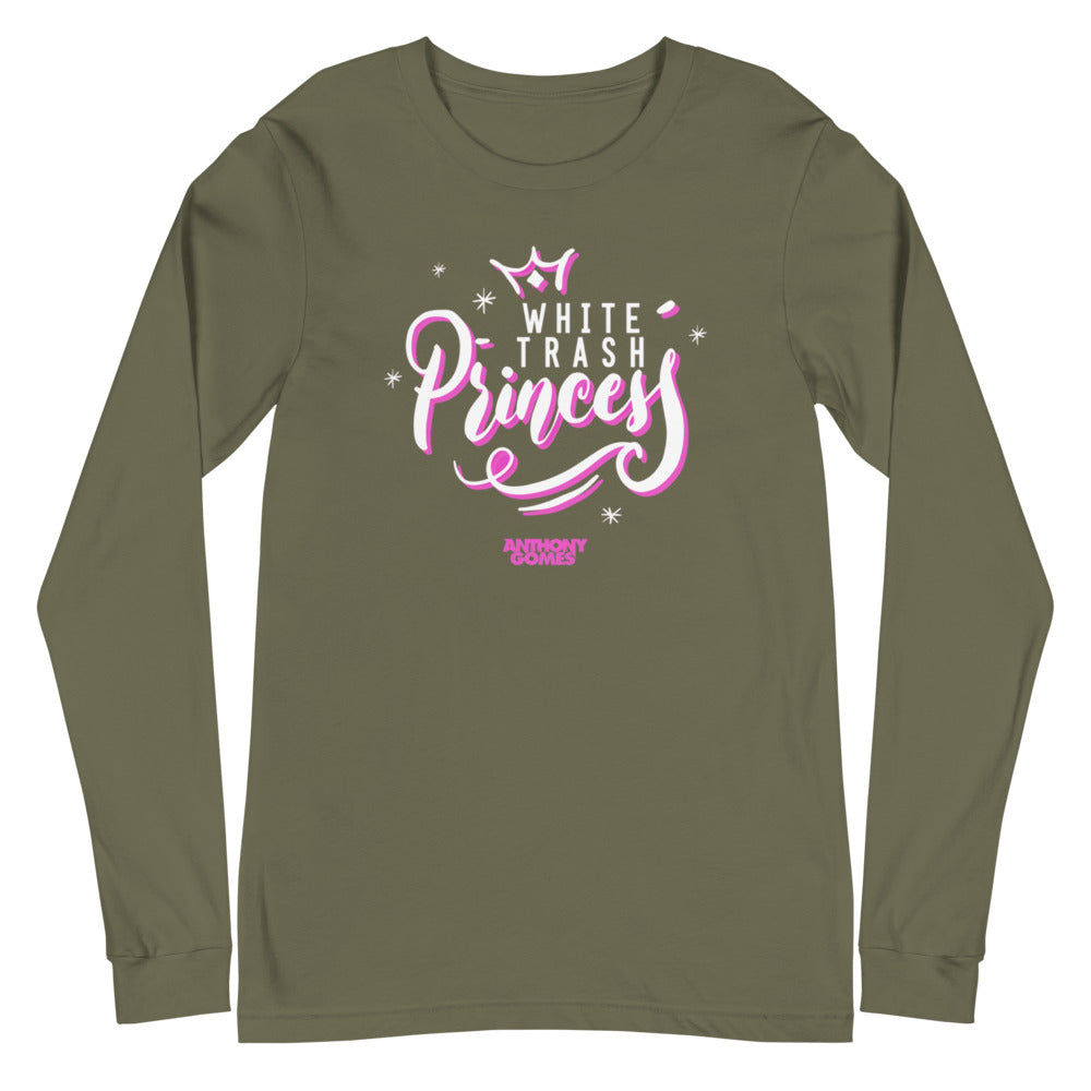White Trash Princess Unisex Long Sleeve Tee (Available in 4 Colors)