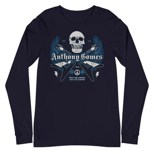 Skull Blues Unisex Long Sleeve Tee (Available in 2 Colors)