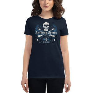 Women's Blue Skull T-Shirt (Available in 2 Colors)